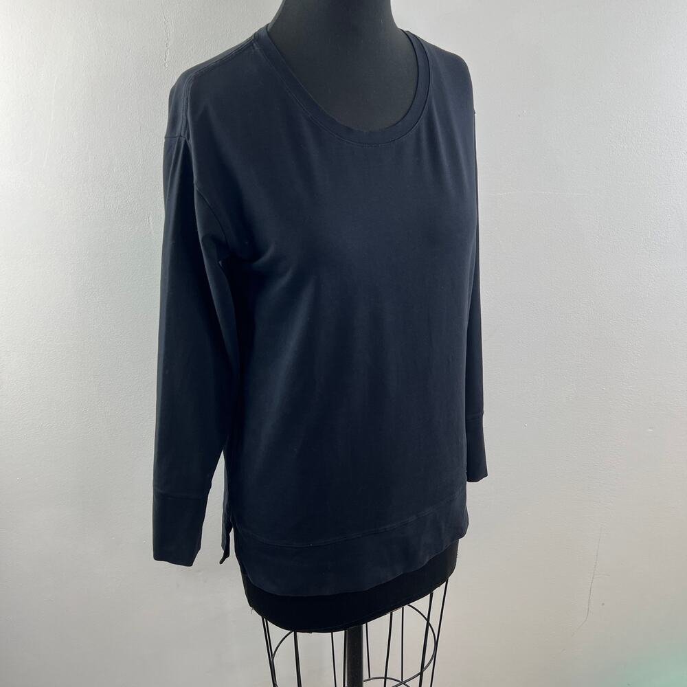 LIFE IS GOOD Crusher Flex Black Top Cotton Stretch Crew Neck Pullover Size Small - Picture 5 of 9